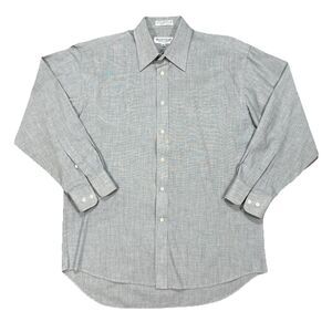 Monsieur by Givenchy Long Sleeve Button-up Dress Shirt in Gray Size 16 32/33